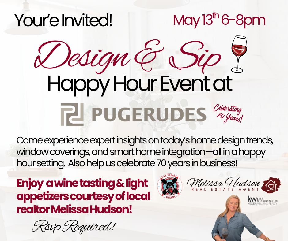 design and sip event at pugerudes in Kent with melissa hudson realtor